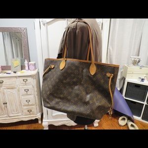 Louis vutton tote and turtle neck body suit